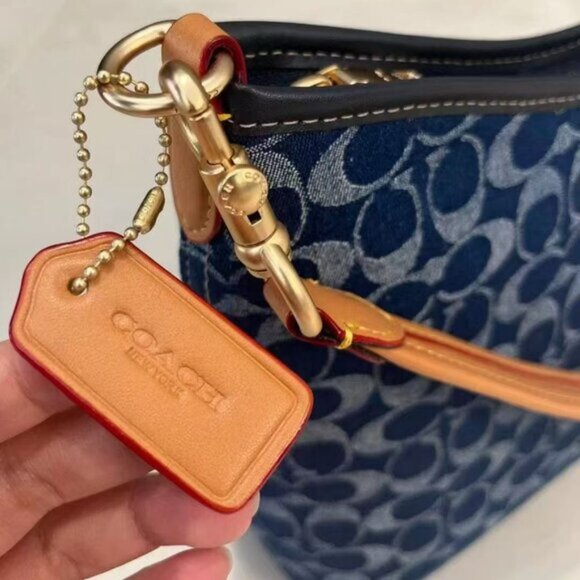 COACH Laurel Shoulder Bag - Blue Denim - Picture 8 of 8